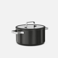 Garnek Meda 5.0 Standard, ø 24 cm (5,4 l) - Garnek z nieprzywierającą powłoką ceramiczną z pokrywką, kolor czarny