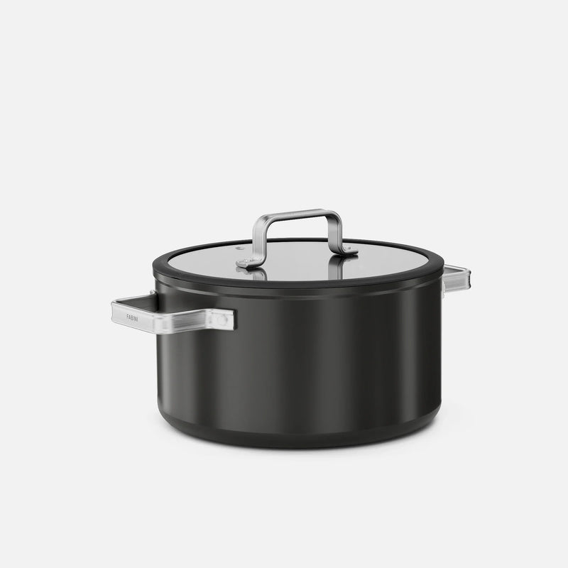 Garnek Meda 5.0 Standard, ø 24 cm (5,4 l) - Garnek z nieprzywierającą powłoką ceramiczną z pokrywką, kolor czarny