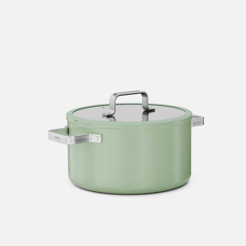 Garnek Meda 5.0 Standard, ø 24 cm (5,4 l) - Garnek z nieprzywierającą powłoką ceramiczną z pokrywką, kolor szałwiowy