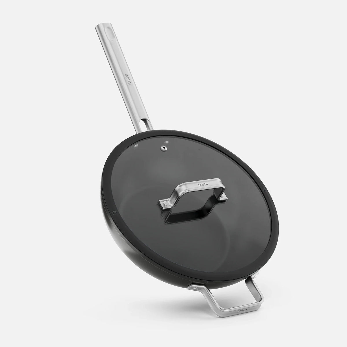 Patelnia wok Meda 5.0 Standard, ø 28 cm - Patelnia z nieprzywierającą powłoką ceramiczną z pokrywką, kolor czarny