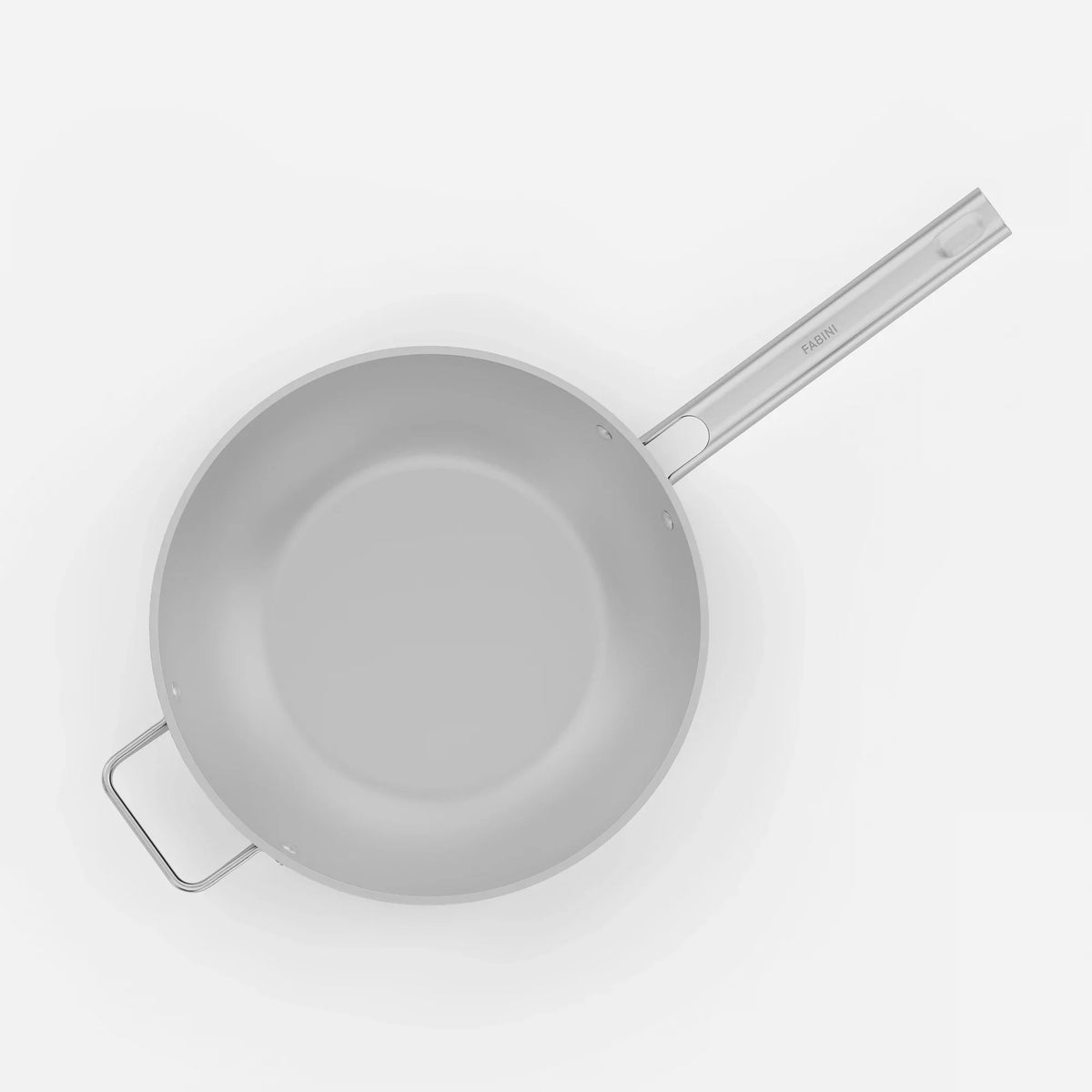 Patelnia wok Meda 5.0 Standard, ø 28 cm - Patelnia z nieprzywierającą powłoką ceramiczną z pokrywką, kolor kremowy