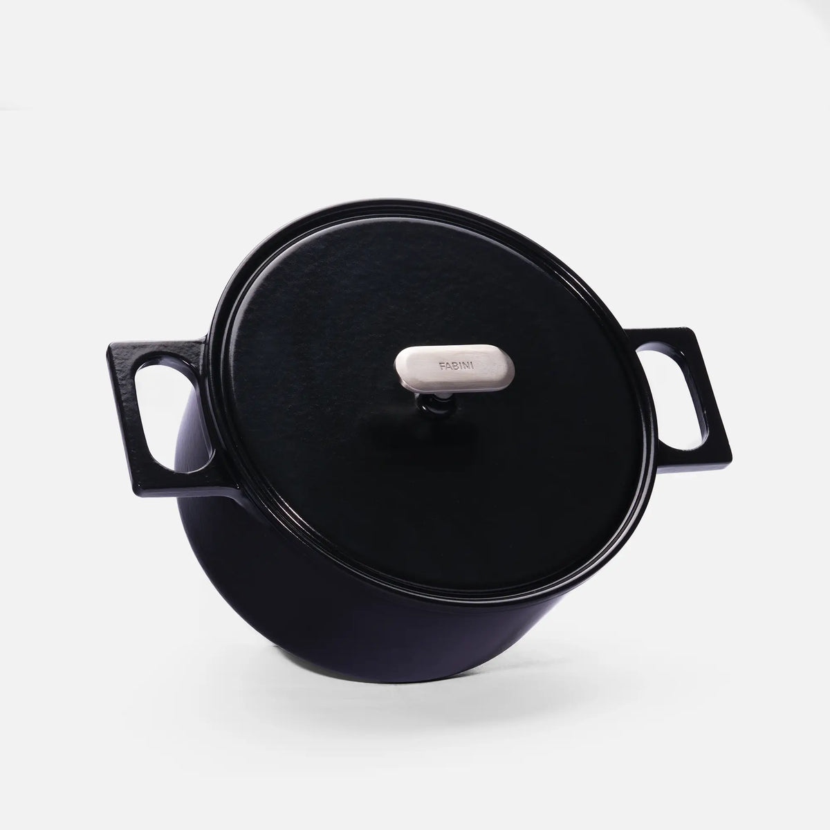 Garnek Mattia 3.0 Standard, ø 26 cm (5,5 l) - Garnek żeliwny emaliowany z pokrywką, błyszczący czarny
