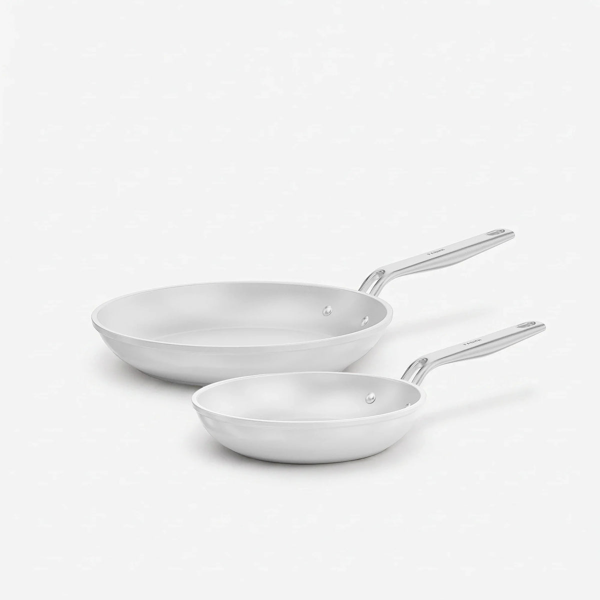 Zestaw patelni Meda 5.0 Pro, ø 20 cm + ø 26 cm, 2 części - Patelnie z nieprzywierającą powłoką ceramiczną, kolor jasnoszary