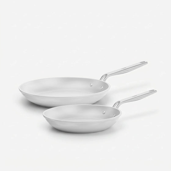 Zestaw patelni Meda 5.0 Pro, ø 24 cm + ø 28 cm, 2 części - Patelnie z nieprzywierającą powłoką ceramiczną, kolor jasnoszary