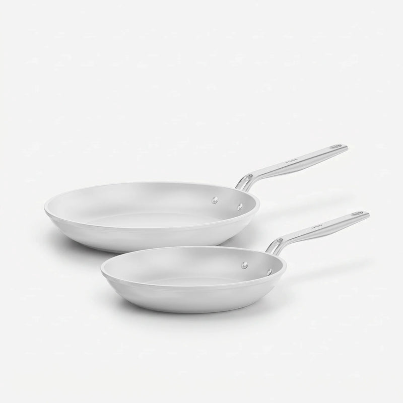 Zestaw patelni Meda 5.0 Pro, ø 24 cm + ø 28 cm, 2 części - Patelnie z nieprzywierającą powłoką ceramiczną, kolor jasnoszary