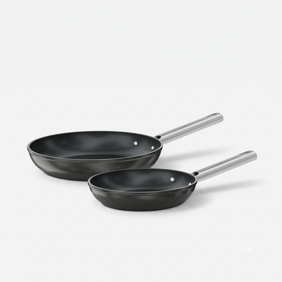 Zestaw patelni Meda 5.0 Standard, ø 20 cm + ø 26 cm, 2 części - Patelnie z nieprzywierającą powłoką ceramiczną, kolor czarny