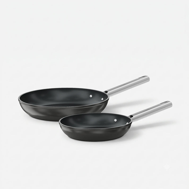 Zestaw patelni Meda 5.0 Standard, ø 20 cm + ø 26 cm, 2 części - Patelnie z nieprzywierającą powłoką ceramiczną, kolor czarny