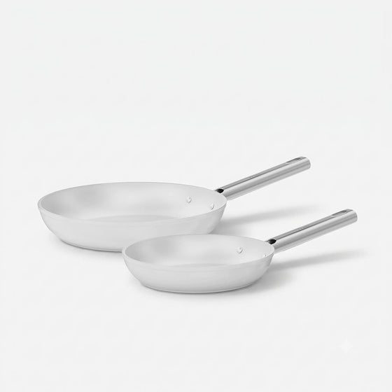 Zestaw patelni Meda 5.0 Standard, ø 20 cm + ø 26 cm, 2 części - Patelnie z nieprzywierającą powłoką ceramiczną, kolor kremowy