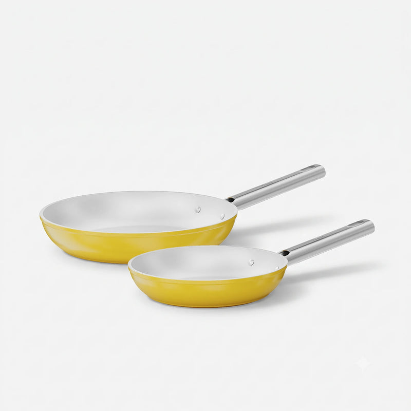 Zestaw patelni Meda 5.0 Standard, ø 20 cm + ø 26 cm, 2 części - Patelnie z nieprzywierającą powłoką ceramiczną, kolor żółty