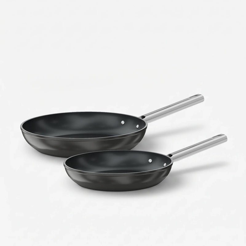 Zestaw patelni Meda 5.0 Standard, ø 24 cm + ø 28 cm, 2 części - Patelnie z nieprzywierającą powłoką ceramiczną, kolor czarny
