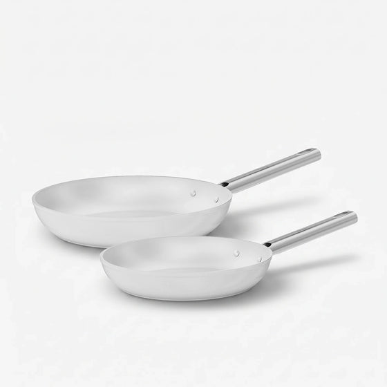 Zestaw patelni Meda 5.0 Standard, ø 24 cm + ø 28 cm, 2 części - Patelnie z nieprzywierającą powłoką ceramiczną, kolor kremowy