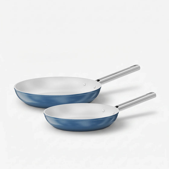 Zestaw patelni Meda 5.0 Standard, ø 24 cm + ø 28 cm, 2 części - Patelnie z nieprzywierającą powłoką ceramiczną, kolor niebieski