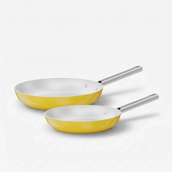 Zestaw patelni Meda 5.0 Standard, ø 24 cm + ø 28 cm, 2 części - Patelnie z nieprzywierającą powłoką ceramiczną, kolor żółty