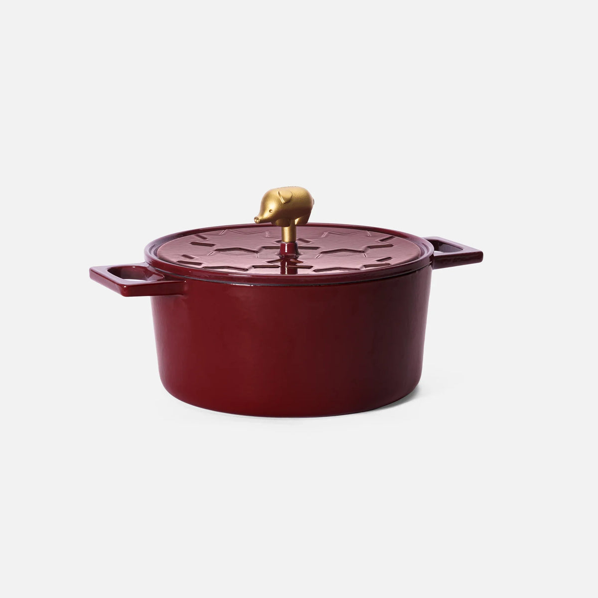 Świąteczny garnek Mattia 3.0 Standard, ø 26 cm (5,5 l) - Garnek żeliwny emaliowany z pokrywką, kolor bordowy